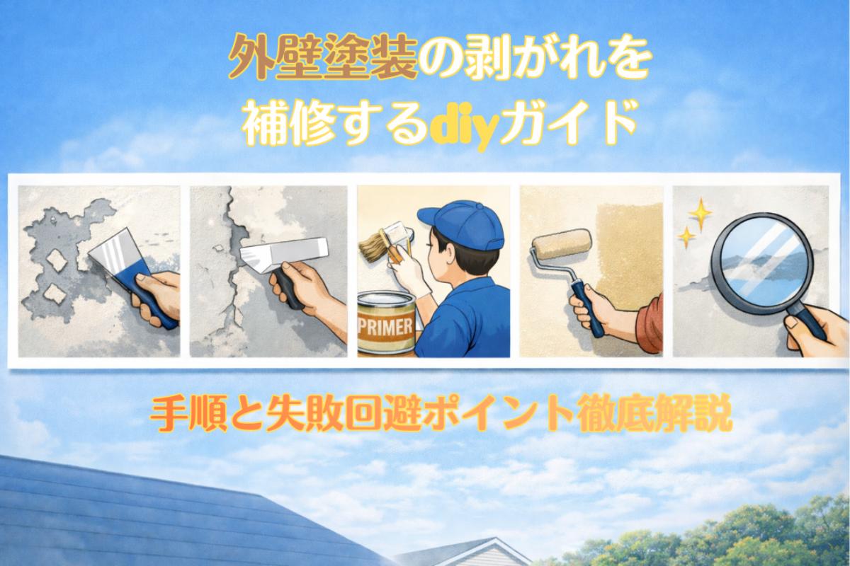 18 外壁塗装 剥がれ 補修 diy